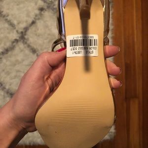 Shoes - NWT rose gold strappy stiletto sandals size 7 Shoes - NWT rose gold strappy stiletto sandals size 7